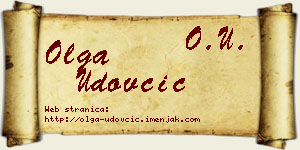 Olga Udovčić vizit kartica